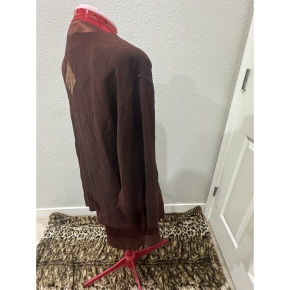 Vintage Yasuko Kimono Top Size S/M Blouse Tunic Brown - Picture 4 of 6